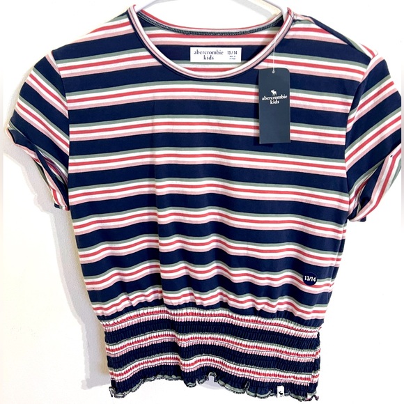 Abercrombie striped top 13/14 NWT - Picture 1 of 4